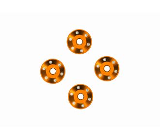 Orange Aluminum Wheel Washers (4)