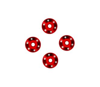 Red Aluminum Wheel Washers (4)