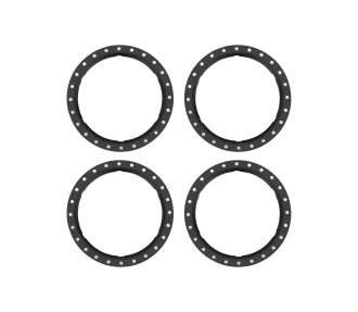 Pro Scale Black Aluminum Beadlock Rings (4)