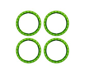 Pro Scale Green Aluminum Beadlock Rings (4)
