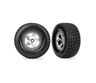 Dirt Oval Satin Front Wheels w/ Hoosier Tires (2)