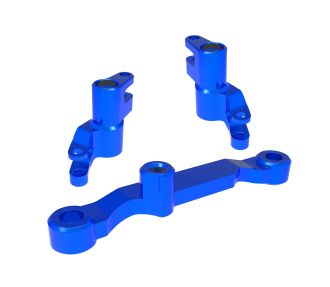 Blue Aluminum Bellcrank Assembly with Drag Link