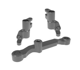 Gray Aluminum Bellcrank Assembly with Drag Link