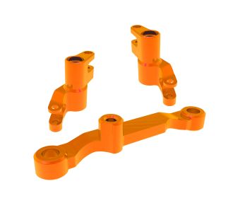 Orange Aluminum Bellcrank Assembly with Drag Link