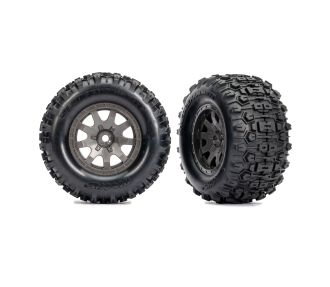 Gray Rear Wheels w/ Sledgehammer Tires (2)