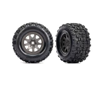 Gray Front Wheels w/ Sledgehammer Tires (2)