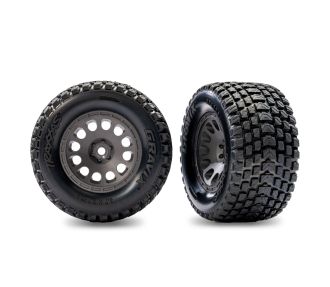 Gray Rear Mini XRT Wheels w/ Gravix Tires (2)
