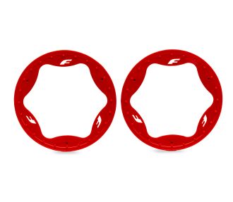 4.3" Red Funco Rear Beadlock Rings (2)