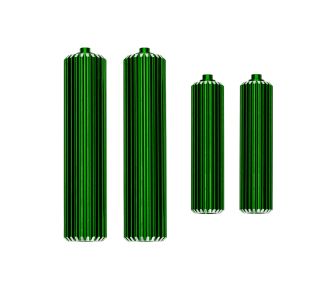 Green Aluminum Sand Car Shock Reservoirs (F&R)
