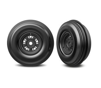 3.2" Funco Front Wheels & Ribbed Tires (2)