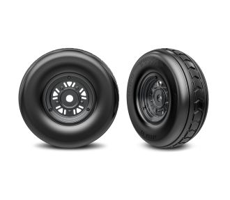 3.2" Funco Black Chrm Front Wheels & Arrow Tires (2)