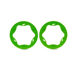3.5" Green Funco Front Beadlock Rings (2)
