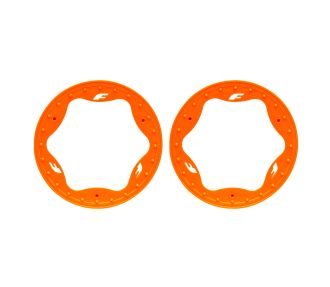 3.5" Orange Funco Front Beadlock Rings (2)