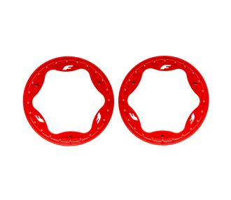 3.5" Red Funco Front Beadlock Rings (2)