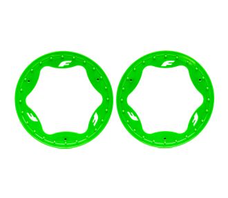 3.9" Green Funco Rear Beadlock Rings (2)