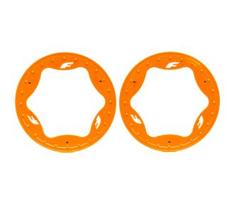 3.9" Orange Funco Rear Beadlock Rings (2)