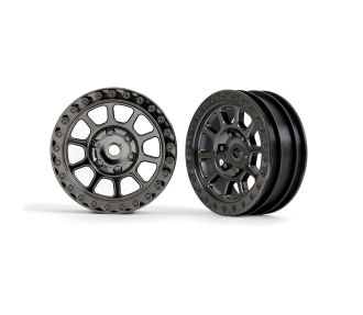 Multi-Spoke 2.2" Black Chrome Wheels (2)