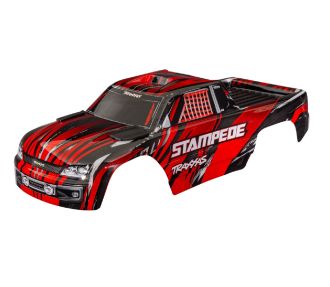 Stampede 2WD Red Clipless Body