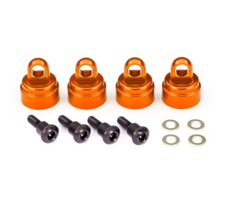 Orange Aluminum Shock Caps (4)