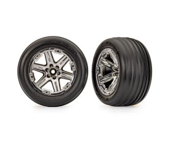 RXT 2.8" Chrome Wheels & Ribbed Tires (2)