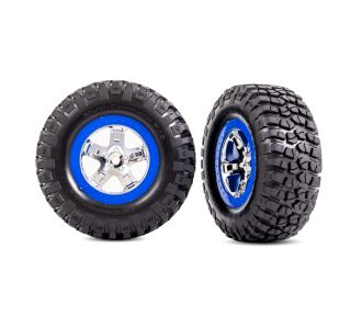 SCT Chrome & Blue Wheels & BFGoodrich Tires (2)