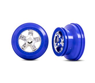 Split-Spoke Chrome & Blue SCT Wheels (2)