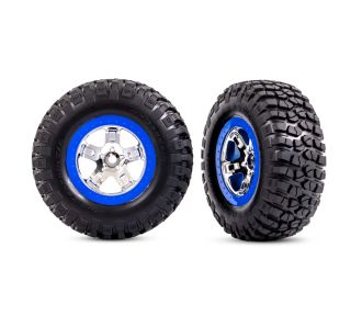 SCT Chrome & Blue Wheels & BFGoodrich Tires (2)