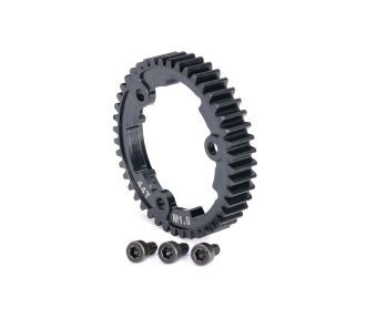44-Tooth Wide-Face Machined-Steel Spur Gear (1.0)