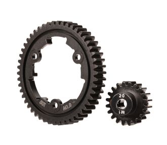 50-Tooth Wide-Face Machined-Steel Spur Gear & Pinion