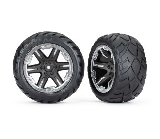 RXT 2.8" Black & Chrome Wheels & Anaconda Tires (2)