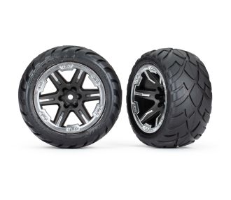 RXT 2.8" Black & Chrome Wheels & Anaconda Tires (2)