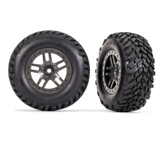 Gray Split-Spoke Wheels w/ SCT Tires (2)