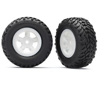 White 5-Spoke wheels with SCT Tires (2)