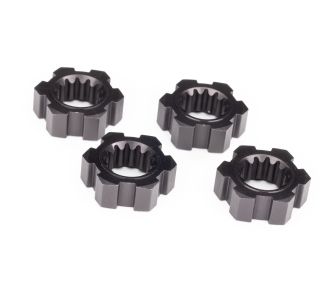 24 mm Gray Aluminum Splined Hex Wheel Hubs (4)