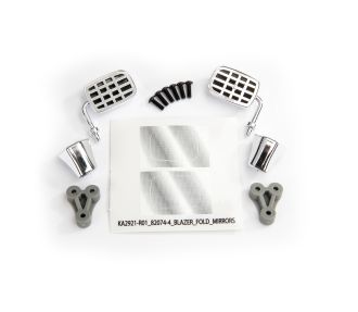 Folding Chrome Side Mirrors with Hardware (L&R)