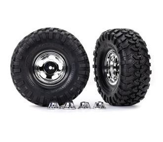 2.2" Slotted Chrome Wheels & Canyon Trail Tires (2)