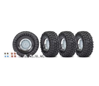1.9" Chrome Wheels w/ Canyon Trail Tires & Caps (4)