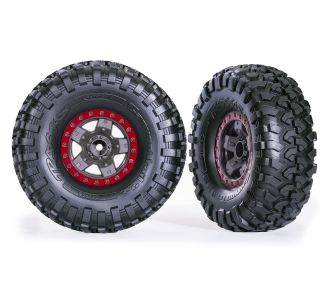 2.2" Red TRX-4 Sport Wheels w/ Canyon Trail Tires (2)