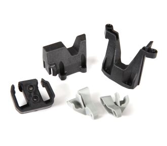 Battery connector retainer/ wall support/ front & rear clips