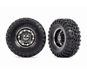 2.2" Black Chrome Rear Wheels & Canyon RT Tires (2)