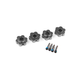 17 mm Gray Aluminum Hex Wheel Hubs (2)