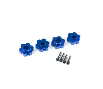 17 mm Blue Aluminum Hex Wheel Hubs (2)