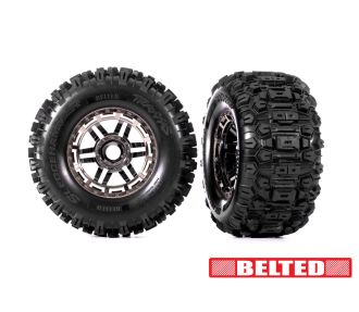 Maxx 2.8" Chrome Wheels & Sledgehammer Tires (2)
