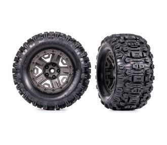 2.8" Gray Wheels & Sledgehammer Tires (2)