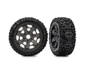 3.0" Gray Wheels w/ Sledgehammer Tires (2)