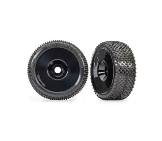 3.0" Black Dished Wheels w/ Response Pro Tires (2)