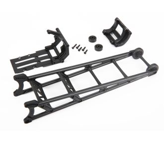 Black Extended Wheelie Bar and Mount