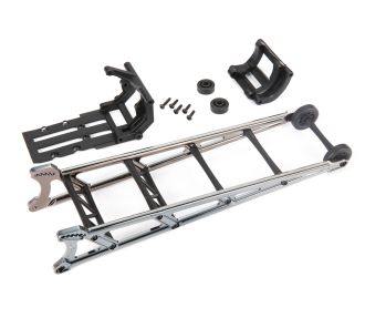 Black Chrome Extended Wheelie Bar and Mount