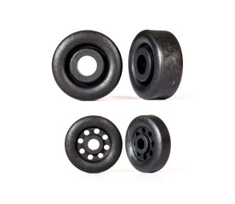 Black Wheelie Bar Wheels 26 mm (2) & 18 mm (2)