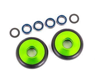 Green Aluminum Wheelie Bar Wheels & Bearings